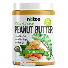 NATOO 100% NATURAL PEANUT BUTTER CRUNCHY 1 KG