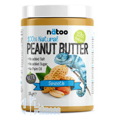 NATOO 100% NATURAL PEANUT BUTTER SMOOTH 1 KG